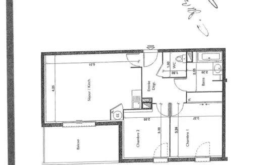 Appartement À louer 3 pièces 62 m²